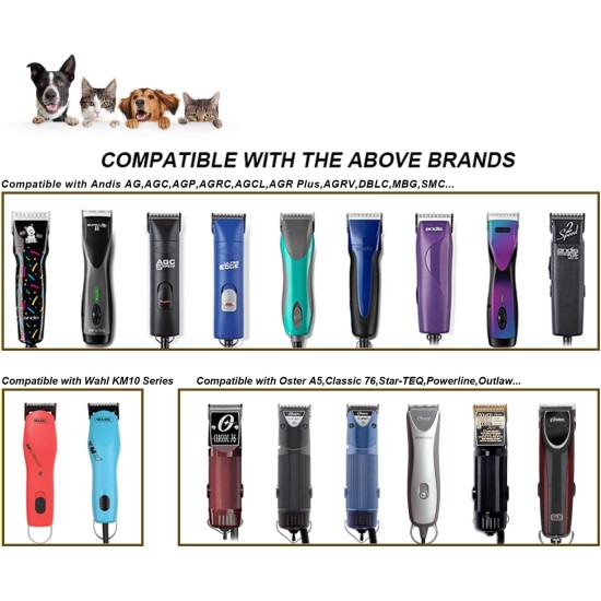 Removable Blades for Dog Grooming with 5/8 Wide Toe, Compatible with Heiniger/Moser Max45/Andis/Oster A5 Clippers, Cutting Length 1/32 Inch Removable Blades for Dog Grooming with 5/8 Wide Toe, Compatible with Heiniger/Moser Max45/Andis/Oster A5 Clippers, Cutting Length 1/32 Inch