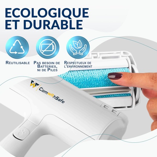 Reusable Pet Hair Roller + Hair Removal Brush - Self-Cleaning Anti-Hair Brush for Clothes, Sofa, Carpet - Washable Magic Dent Catcher - Ideal for Collecting Cats Reusable Pet Hair Roller + Hair Removal Brush - Self-Cleaning Anti-Hair Brush for Clothes, Sofa, Carpet - Washable Magic Dent Catcher - Ideal for Collecting Cats
