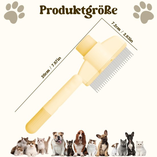 Self-Cleaning Flea Comb for Cats and Dogs, Pack of 2 Green + Yellow Flea Comb for Cats, Self-Cleaning Cat Comb, Multifunctional Cat Brush with Release Button, for Long Hair and Short Hair Cats Self-Cleaning Flea Comb for Cats and Dogs, Pack of 2 Green + Yellow Flea Comb for Cats, Self-Cleaning Cat Comb, Multifunctional Cat Brush with Release Button, for Long Hair and Short Hair Cats