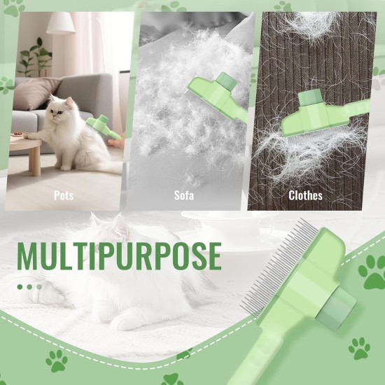 Self-Cleaning Flea Comb for Pets, Lice Comb, Cat Dog Flea Comb, Self-Cleaning Cat Comb, Flea Comb for Removing Pet Hair, Grooming Brush from Dandruff or Lice Self-Cleaning Flea Comb for Pets, Lice Comb, Cat Dog Flea Comb, Self-Cleaning Cat Comb, Flea Comb for Removing Pet Hair, Grooming Brush from Dandruff or Lice