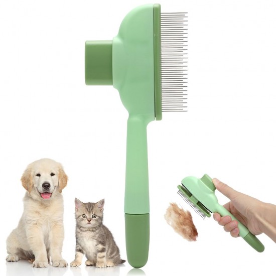 Self Cleaning Pet Flea Comb, Self-Cleaning Cat Comb, Fur Flash Brush, Flea Comb for Removing Pet Hair, Grooming Brush, Pet Combs from Dandruff or Lice Self Cleaning Pet Flea Comb, Self-Cleaning Cat Comb, Fur Flash Brush, Flea Comb for Removing Pet Hair, Grooming Brush, Pet Combs from Dandruff or Lice