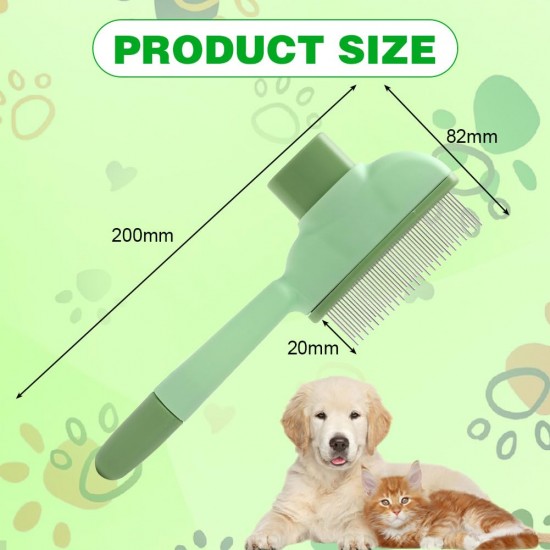 Self Cleaning Pet Flea Comb, Self-Cleaning Cat Comb, Fur Flash Brush, Flea Comb for Removing Pet Hair, Grooming Brush, Pet Combs from Dandruff or Lice Self Cleaning Pet Flea Comb, Self-Cleaning Cat Comb, Fur Flash Brush, Flea Comb for Removing Pet Hair, Grooming Brush, Pet Combs from Dandruff or Lice