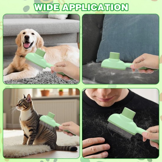 Self Cleaning Pet Flea Comb, Self-Cleaning Cat Comb, Fur Flash Brush, Flea Comb for Removing Pet Hair, Grooming Brush, Pet Combs from Dandruff or Lice Self Cleaning Pet Flea Comb, Self-Cleaning Cat Comb, Fur Flash Brush, Flea Comb for Removing Pet Hair, Grooming Brush, Pet Combs from Dandruff or Lice