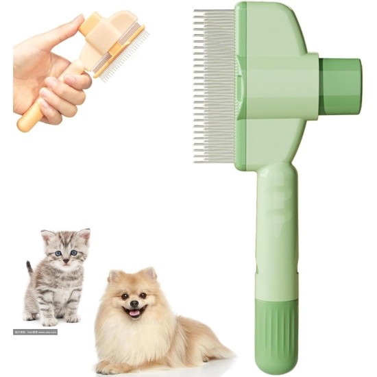 Self-Cleaning Pet Flea Comb, Self-Cleaning Cat Comb, Hair Brush, Flea Comb, Pet Hair Removal, Flea Comb, Grooming Brush (green1pcs) Self-Cleaning Pet Flea Comb, Self-Cleaning Cat Comb, Hair Brush, Flea Comb, Pet Hair Removal, Flea Comb, Grooming Brush (green1pcs)