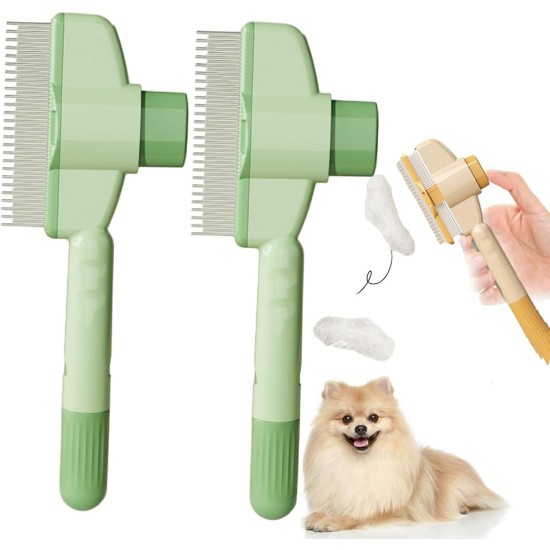 Self-Cleaning Pet Flea Comb, Self-Cleaning Cat Comb, Hair Brush, Flea Comb, Pet Hair Removal, Flea Comb, Grooming Brush (green1pcs) Self-Cleaning Pet Flea Comb, Self-Cleaning Cat Comb, Hair Brush, Flea Comb, Pet Hair Removal, Flea Comb, Grooming Brush (green1pcs)