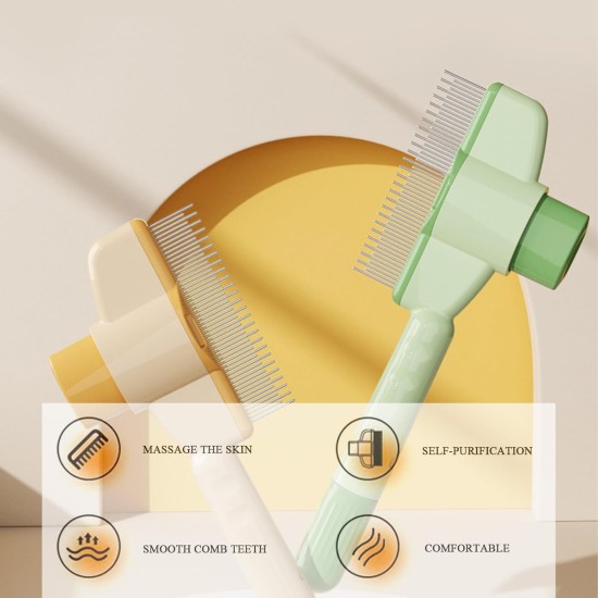 Self-Cleaning Pet Flea Comb, Self-Cleaning Cat Comb, Hair Brush, Flea Comb, Pet Hair Removal, Flea Comb, Grooming Brush (green1pcs) Self-Cleaning Pet Flea Comb, Self-Cleaning Cat Comb, Hair Brush, Flea Comb, Pet Hair Removal, Flea Comb, Grooming Brush (green1pcs)