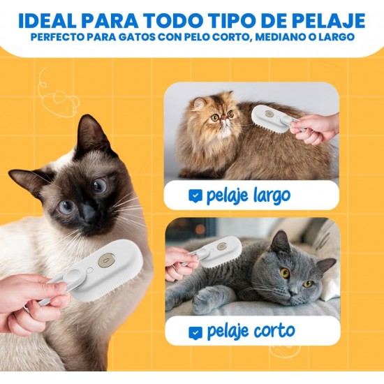 Set Dampfbürste für Katzen und Haarentferner, Bürste für Katzen und Hunde mit Dampf, Haarentfernungsbürste für Haustiere, Dampfbürste für Haustiere, Haarbürste, Haustierbürste Set Dampfbürste für Katzen und Haarentferner, Bürste für Katzen und Hunde mit Dampf, Haarentfernungsbürste für Haustiere, Dampfbürste für Haustiere, Haarbürste, Haustierbürste