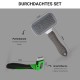Set of 2 Dog Brushes/Cat Brushes, Perfect for Grooming & Claw Care, Undercoat Brush for Dogs, Cat Brush Long Hair, Ideal as Cat Accessories and Puppy Accessories Set of 2 Dog Brushes/Cat Brushes, Perfect for Grooming & Claw Care, Undercoat Brush for Dogs, Cat Brush Long Hair, Ideal as Cat Accessories and Puppy Accessories