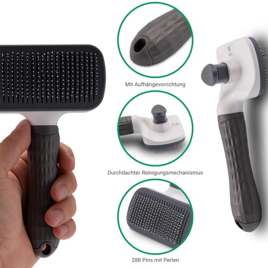 Set of 2 Dog Brushes/Cat Brushes, Perfect for Grooming & Claw Care, Undercoat Brush for Dogs, Cat Brush Long Hair, Ideal as Cat Accessories and Puppy Accessories Set of 2 Dog Brushes/Cat Brushes, Perfect for Grooming & Claw Care, Undercoat Brush for Dogs, Cat Brush Long Hair, Ideal as Cat Accessories and Puppy Accessories