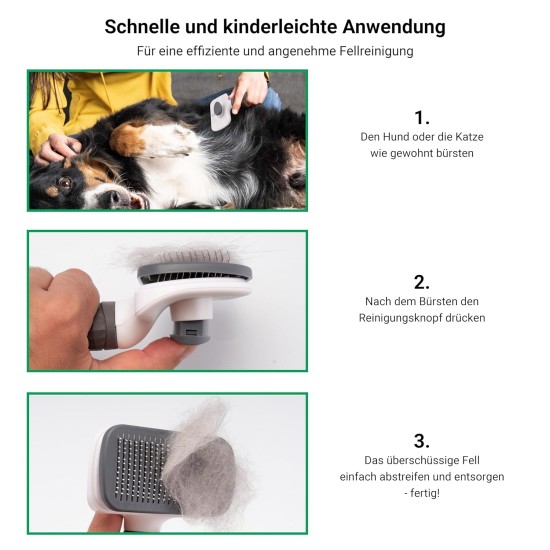 Set of 2 Dog Brushes/Cat Brushes, Perfect for Grooming & Claw Care, Undercoat Brush for Dogs, Cat Brush Long Hair, Ideal as Cat Accessories and Puppy Accessories Set of 2 Dog Brushes/Cat Brushes, Perfect for Grooming & Claw Care, Undercoat Brush for Dogs, Cat Brush Long Hair, Ideal as Cat Accessories and Puppy Accessories