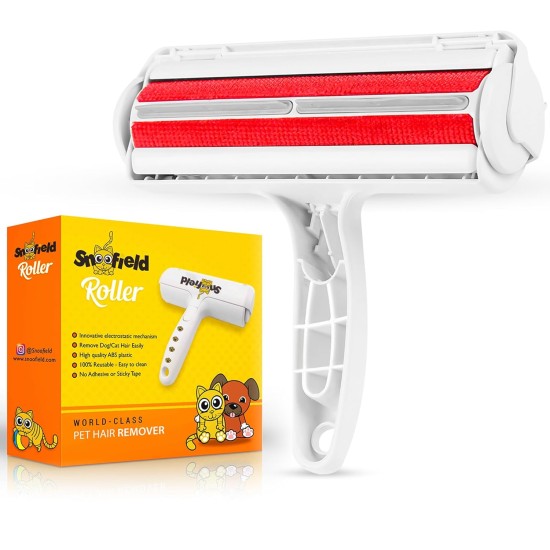 Snoofield Pet Hair Remover for Dogs & Cats - Extremely Effective Lint Roller Brush for Pet Hair, Clothes, Sofas, Beds and Carpets - Works on Pet Hair Like a Magnet Snoofield Pet Hair Remover for Dogs & Cats - Extremely Effective Lint Roller Brush for Pet Hair, Clothes, Sofas, Beds and Carpets - Works on Pet Hair Like a Magnet
