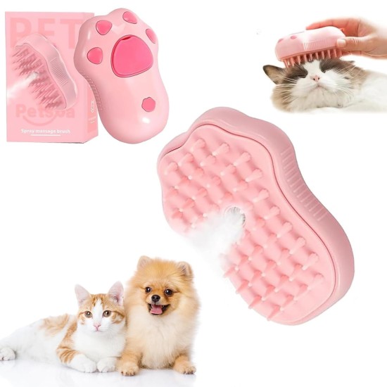 Steamy Cat Brush, 3-in-1 Cat Brush with Steam, Pet Brush, Self Cleaning Steamy Cat Brush, Self-Cleaning Steaming Cat Brush, Steam Brush, Cat Brush, for Cats, Dogs, Massage (B) Steamy Cat Brush, 3-in-1 Cat Brush with Steam, Pet Brush, Self Cleaning Steamy Cat Brush, Self-Cleaning Steaming Cat Brush, Steam Brush, Cat Brush, for Cats, Dogs, Massage (B)