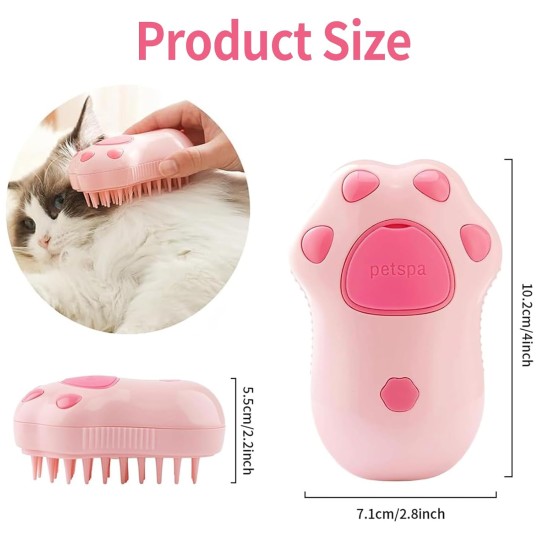 Steamy Cat Brush, 3-in-1 Cat Brush with Steam, Pet Brush, Self Cleaning Steamy Cat Brush, Self-Cleaning Steaming Cat Brush, Steam Brush, Cat Brush, for Cats, Dogs, Massage (B) Steamy Cat Brush, 3-in-1 Cat Brush with Steam, Pet Brush, Self Cleaning Steamy Cat Brush, Self-Cleaning Steaming Cat Brush, Steam Brush, Cat Brush, for Cats, Dogs, Massage (B)