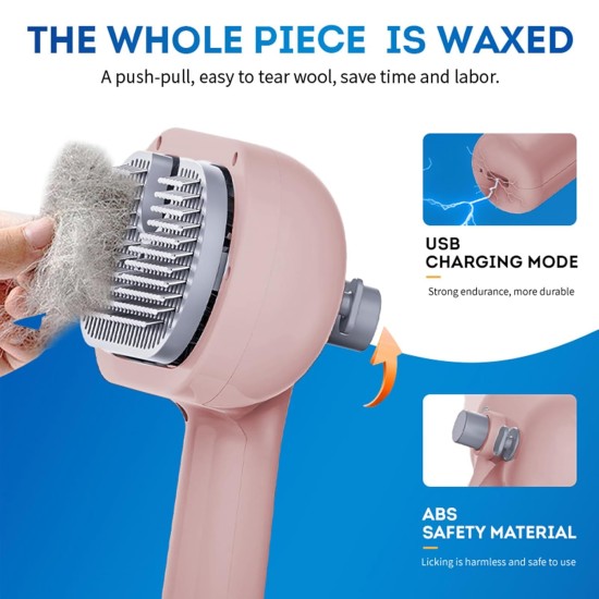 Sylswx Cat Brush with Steam, 3-in-1 Steamy Brush Cat, Cat Brush with Water for Long Hair and Short Hair, Dog Brush, Anti Static Electricity and Knotting Sylswx Cat Brush with Steam, 3-in-1 Steamy Brush Cat, Cat Brush with Water for Long Hair and Short Hair, Dog Brush, Anti Static Electricity and Knotting