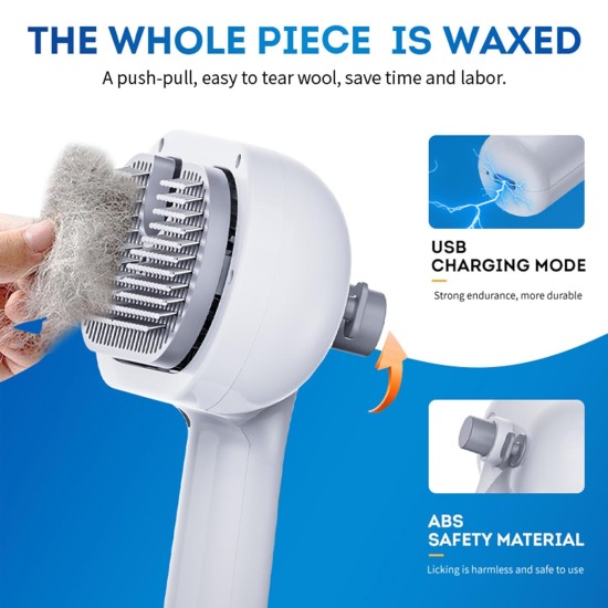 Sylswx Cat Brush with Steam, 3-in-1 Steamy Brush Cat, Cat Brush with Water for Long Hair and Short Hair, Dog Brush, Anti Static Electricity and Knotting Sylswx Cat Brush with Steam, 3-in-1 Steamy Brush Cat, Cat Brush with Water for Long Hair and Short Hair, Dog Brush, Anti Static Electricity and Knotting