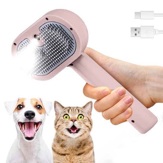 Sylswx Cat Brush with Steam, 3-in-1 Steamy Brush Cat, Cat Brush with Water for Long Hair and Short Hair, Dog Brush, Anti Static Electricity and Knotting Sylswx Cat Brush with Steam, 3-in-1 Steamy Brush Cat, Cat Brush with Water for Long Hair and Short Hair, Dog Brush, Anti Static Electricity and Knotting