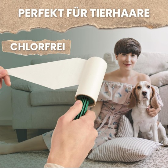 Today Eco Lint Roller 4 Rolls with 1 Dispenser + Lid, 95% Recycled Material - 24 Layers Lint Roller Pet Hair Easy Peel Suitable for Hair, Dust and Clothes Today Eco Lint Roller 4 Rolls with 1 Dispenser + Lid, 95% Recycled Material - 24 Layers Lint Roller Pet Hair Easy Peel Suitable for Hair, Dust and Clothes