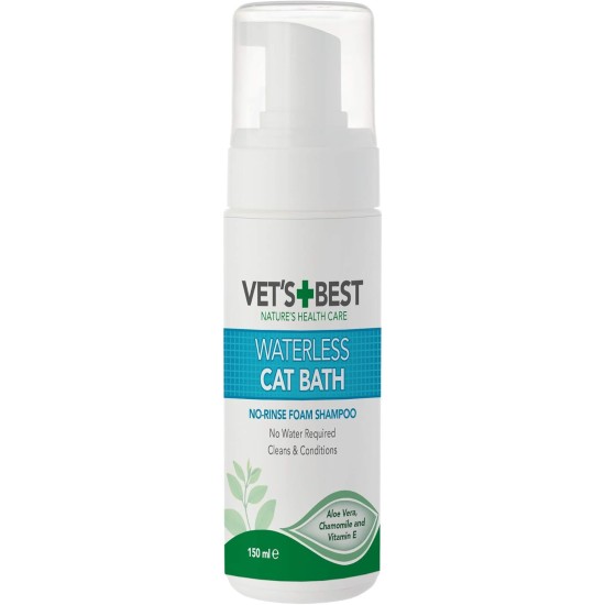 Vets Best Bestbest natural waterless cat bath | No rinse waterless dry shampoo for cats, 150ml, 80111-6p, 0.2 Vets Best Bestbest natural waterless cat bath | No rinse waterless dry shampoo for cats, 150ml, 80111-6p, 0.2