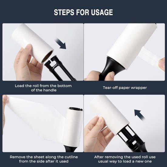 Vinabo Lint Roller, 6 Rolls with 60 Sheets Each + 1 Dispenser, Extra Sticky Portable Lint Remover, Lint Roller Pet Hair, Lint Roller for Dust, Hair, Cat Hair, Dog Hair Vinabo Lint Roller, 6 Rolls with 60 Sheets Each + 1 Dispenser, Extra Sticky Portable Lint Remover, Lint Roller Pet Hair, Lint Roller for Dust, Hair, Cat Hair, Dog Hair