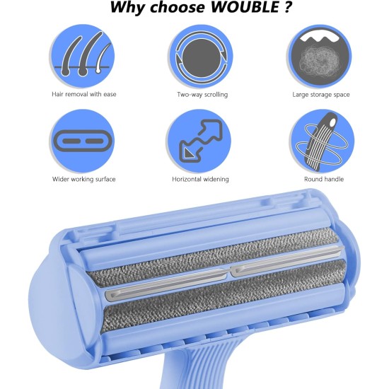 Wouble Cat Lint Roller, Dog Lint Roller, Pet Hair Remover, Lint Brush Pet Hair, for Removing Fur for Sofa, Bed, Carpet, Scratching Post, Clothes, Cat Bed, Dog Bed, Purple Wouble Cat Lint Roller, Dog Lint Roller, Pet Hair Remover, Lint Brush Pet Hair, for Removing Fur for Sofa, Bed, Carpet, Scratching Post, Clothes, Cat Bed, Dog Bed, Purple