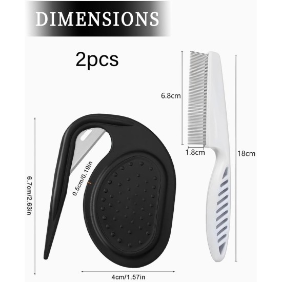 ZAMXHUG Grooming Knife - 2 Pieces Knot Remover for Cats, Con Lice Comb, Cat Comb, Knotting Comb Cat, Care Knife for Long-Haired Pets, Pet Massage Hair Removal Com, for Removing Tangled Hair ZAMXHUG Grooming Knife - 2 Pieces Knot Remover for Cats, Con Lice Comb, Cat Comb, Knotting Comb Cat, Care Knife for Long-Haired Pets, Pet Massage Hair Removal Com, for Removing Tangled Hair