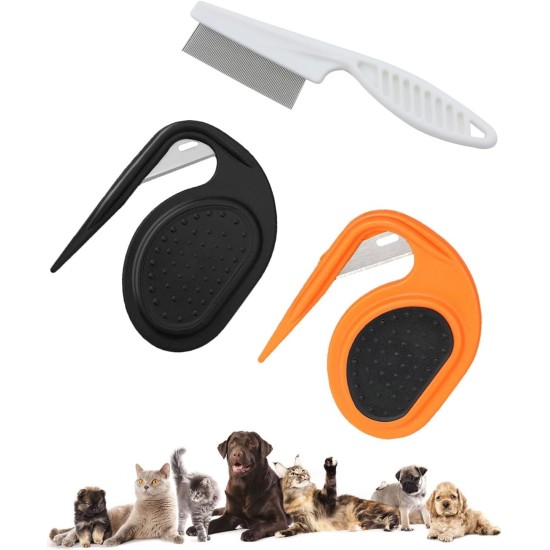 ZAMXHUG Grooming Knife - 2 Pieces Knot Remover for Cats, Con Lice Comb, Cat Comb, Knotting Comb Cat, Care Knife for Long-Haired Pets, Pet Massage Hair Removal Com, for Removing Tangled Hair ZAMXHUG Grooming Knife - 2 Pieces Knot Remover for Cats, Con Lice Comb, Cat Comb, Knotting Comb Cat, Care Knife for Long-Haired Pets, Pet Massage Hair Removal Com, for Removing Tangled Hair