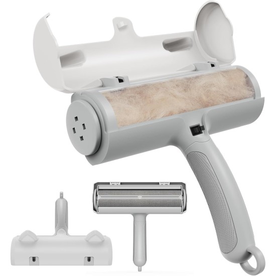 Zivacate Pet Hair Remover Lint Roller, Ergonomic Handle & Self-Cleaning, Lint Roller for Dog Hair and Cat Hair, Reusable Lint Rollers for Furniture, Couch, Carpet (Dark Grey) Zivacate Pet Hair Remover Lint Roller, Ergonomic Handle & Self-Cleaning, Lint Roller for Dog Hair and Cat Hair, Reusable Lint Rollers for Furniture, Couch, Carpet (Dark Grey)