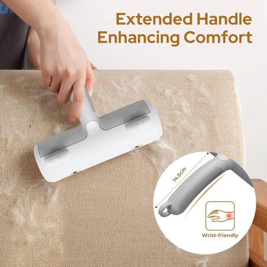 Zivacate Pet Hair Remover Lint Roller, Ergonomic Handle & Self-Cleaning, Lint Roller for Dog Hair and Cat Hair, Reusable Lint Rollers for Furniture, Couch, Carpet (Dark Grey) Zivacate Pet Hair Remover Lint Roller, Ergonomic Handle & Self-Cleaning, Lint Roller for Dog Hair and Cat Hair, Reusable Lint Rollers for Furniture, Couch, Carpet (Dark Grey)