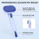 aumuca Cat Brush for Long or Short Haired Cats, Hair Brush for Shedding Cat Comb for Pets Removing Loose Fur and Massage, Blue aumuca Cat Brush for Long or Short Haired Cats, Hair Brush for Shedding Cat Comb for Pets Removing Loose Fur and Massage, Blue