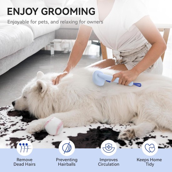 aumuca Cat Brush for Long or Short Haired Cats, Hair Brush for Shedding Cat Comb for Pets Removing Loose Fur and Massage, Blue aumuca Cat Brush for Long or Short Haired Cats, Hair Brush for Shedding Cat Comb for Pets Removing Loose Fur and Massage, Blue