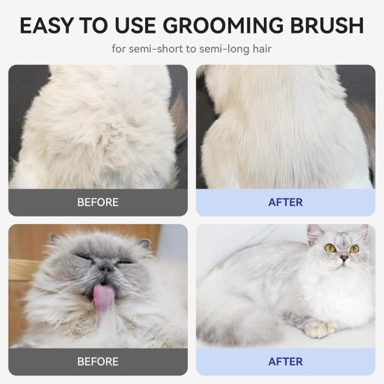 aumuca Cat Brush for Long or Short Haired Cats, Hair Brush for Shedding Cat Comb for Pets Removing Loose Fur and Massage, Blue aumuca Cat Brush for Long or Short Haired Cats, Hair Brush for Shedding Cat Comb for Pets Removing Loose Fur and Massage, Blue