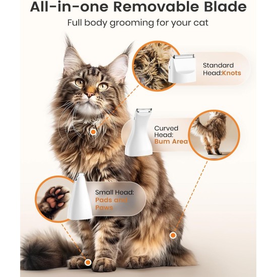oneisall 3-in-1 Clippers Cat Dog Set, Quiet Cat Razor, Professional Hair Trimmer for Cats, Dogs, for Paws, Butt, Knotted, Dingleberry oneisall 3-in-1 Clippers Cat Dog Set, Quiet Cat Razor, Professional Hair Trimmer for Cats, Dogs, for Paws, Butt, Knotted, Dingleberry