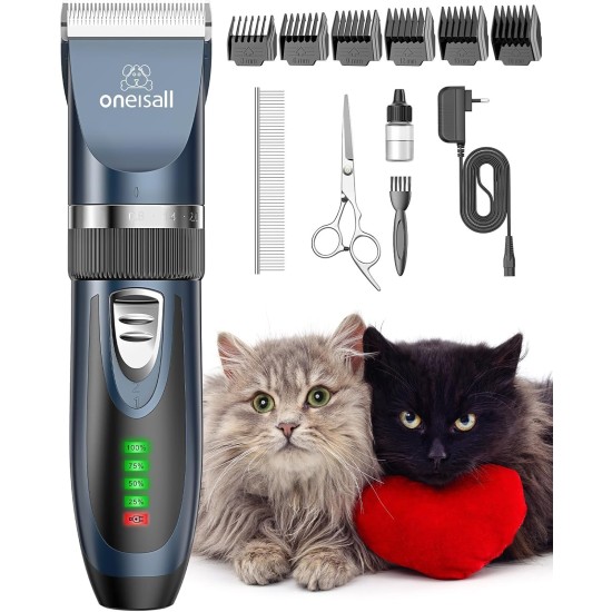 oneisall Cat Clippers Quiet Hair Trimmer for Cats Long Hair Cat Razor for Long Hair Cats 2 Speed (Blue) oneisall Cat Clippers Quiet Hair Trimmer for Cats Long Hair Cat Razor for Long Hair Cats 2 Speed (Blue)