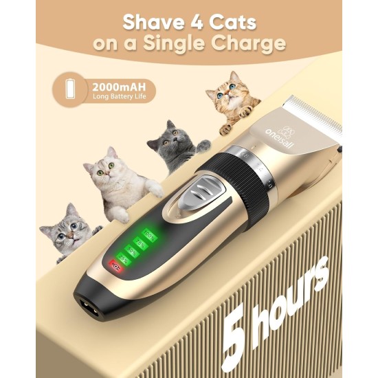 oneisall Cat Clippers Quiet Hair Trimmer for Cats Long Hair Cat Razor for Long Hair Cats 2 Speed (Blue) oneisall Cat Clippers Quiet Hair Trimmer for Cats Long Hair Cat Razor for Long Hair Cats 2 Speed (Blue)