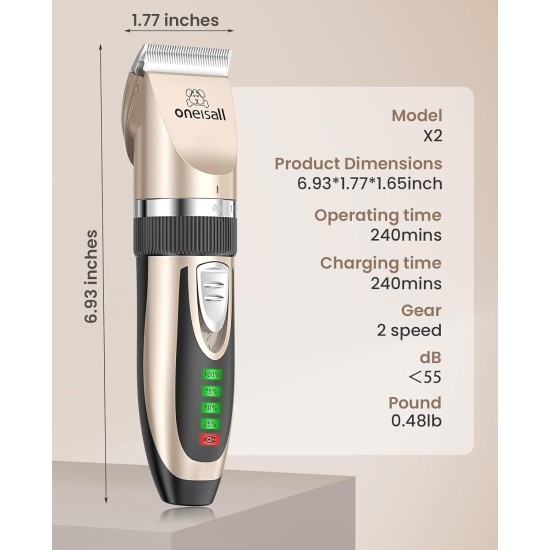 oneisall Cat Clippers Quiet Hair Trimmer for Cats Long Hair Cat Razor for Long Hair Cats 2 Speed (Blue) oneisall Cat Clippers Quiet Hair Trimmer for Cats Long Hair Cat Razor for Long Hair Cats 2 Speed (Blue)
