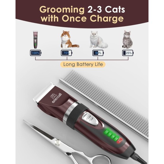 oneisall Cat Clippers Quiet Hair Trimmer for Cats Long Hair Cat Razor for Long Hair Cats 2 Speed (Blue) oneisall Cat Clippers Quiet Hair Trimmer for Cats Long Hair Cat Razor for Long Hair Cats 2 Speed (Blue)
