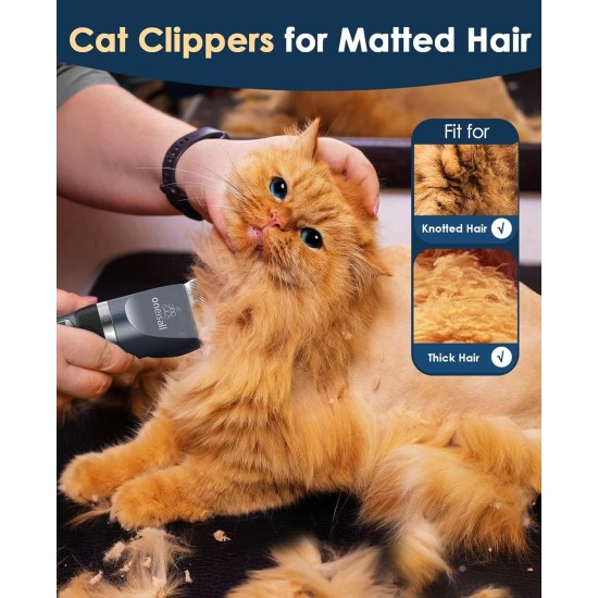 oneisall Cat Clippers Quiet Hair Trimmer for Cats Long Hair Cat Razor for Long Hair Cats 2 Speed (Blue) oneisall Cat Clippers Quiet Hair Trimmer for Cats Long Hair Cat Razor for Long Hair Cats 2 Speed (Blue)