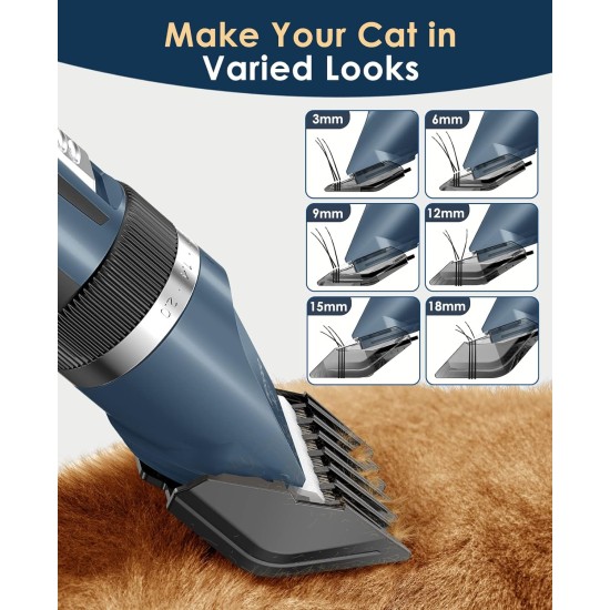 oneisall Cat Clippers Quiet Hair Trimmer for Cats Long Hair Cat Razor for Long Hair Cats 2 Speed (Blue) oneisall Cat Clippers Quiet Hair Trimmer for Cats Long Hair Cat Razor for Long Hair Cats 2 Speed (Blue)