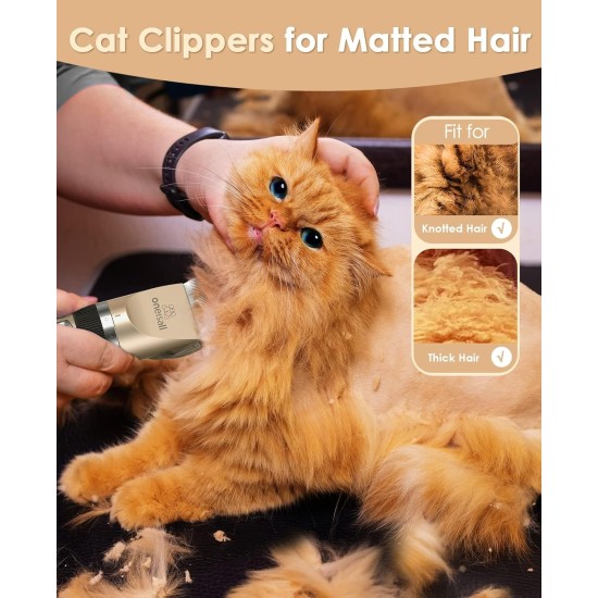 oneisall Cat Clippers Quiet Hair Trimmer for Cats Long Hair Cat Razor for Long Hair Cats 2 Speed (Blue) oneisall Cat Clippers Quiet Hair Trimmer for Cats Long Hair Cat Razor for Long Hair Cats 2 Speed (Blue)