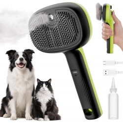 pecute Cat Brush with Steam, Multifunctional Cat Steamy Brush, Cat Brush with Spray Roße Capacity Water Tank, Steam Brush Cat Massage Comb for Long Hair Dogs Cats, Cool Mist Only (Green) pecute Cat Brush with Steam, Multifunctional Cat Steamy Brush, Cat Brush with Spray Roße Capacity Water Tank, Steam Brush Cat Massage Comb for Long Hair Dogs Cats, Cool Mist Only (Green)