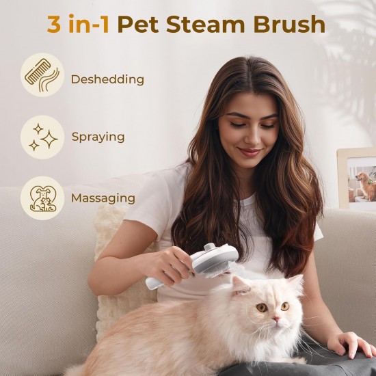 pecute Cat Brush with Steam, Multifunctional Cat Steamy Brush, Cat Brush with Spray Roße Capacity Water Tank, Steam Brush Cat Massage Comb for Long Hair Dogs Cats, Cool Mist Only (Green) pecute Cat Brush with Steam, Multifunctional Cat Steamy Brush, Cat Brush with Spray Roße Capacity Water Tank, Steam Brush Cat Massage Comb for Long Hair Dogs Cats, Cool Mist Only (Green)
