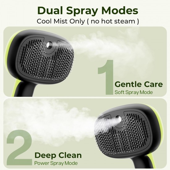 pecute Cat Brush with Steam, Multifunctional Cat Steamy Brush, Cat Brush with Spray Roße Capacity Water Tank, Steam Brush Cat Massage Comb for Long Hair Dogs Cats, Cool Mist Only (Green) pecute Cat Brush with Steam, Multifunctional Cat Steamy Brush, Cat Brush with Spray Roße Capacity Water Tank, Steam Brush Cat Massage Comb for Long Hair Dogs Cats, Cool Mist Only (Green)
