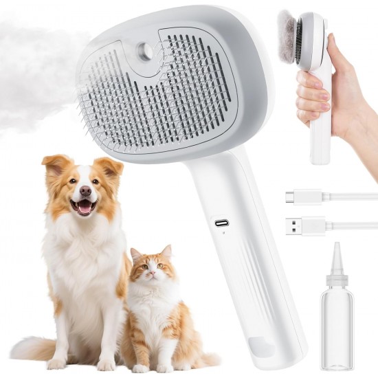 pecute Cat Brush with Steam, Multifunctional Cat Steamy Brush, Cat Brush with Spray Roße Capacity Water Tank, Steam Brush Cat Massage Comb for Long Hair Dogs Cats, Cool Mist Only (Green) pecute Cat Brush with Steam, Multifunctional Cat Steamy Brush, Cat Brush with Spray Roße Capacity Water Tank, Steam Brush Cat Massage Comb for Long Hair Dogs Cats, Cool Mist Only (Green)