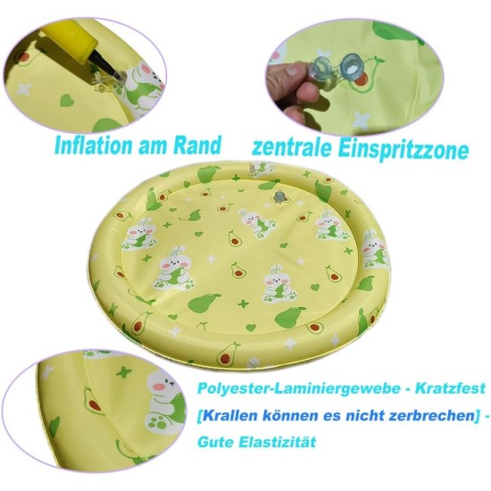 Φ100cm Sensorische Wassermatte Katze,Wassermatte Für Katzen Im Sommer,Wassersensorische Spielmatte,Verdickte 55 Seide Spielwasser-Sensormatte Für Kleine Hunde Und Katzen Φ100cm Sensorische Wassermatte Katze,Wassermatte Für Katzen Im Sommer,Wassersensorische Spielmatte,Verdickte 55 Seide Spielwasser-Sensormatte Für Kleine Hunde Und Katzen