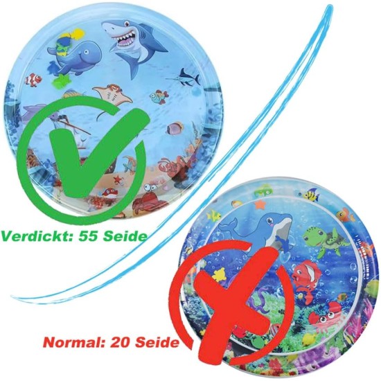 Φ100cm Sensorische Wassermatte Katze,Wassermatte Für Katzen Im Sommer,Wassersensorische Spielmatte,Verdickte 55 Seide Spielwasser-Sensormatte Für Kleine Hunde Und Katzen Φ100cm Sensorische Wassermatte Katze,Wassermatte Für Katzen Im Sommer,Wassersensorische Spielmatte,Verdickte 55 Seide Spielwasser-Sensormatte Für Kleine Hunde Und Katzen