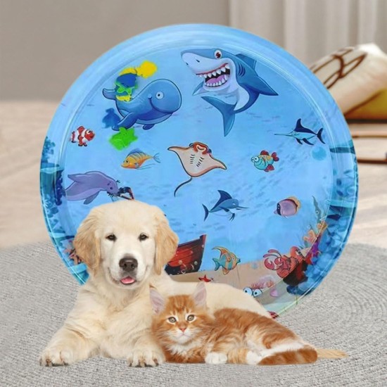 Φ100cm Sensorische Wassermatte Katze,Wassermatte Für Katzen Im Sommer,Wassersensorische Spielmatte,Verdickte 55 Seide Spielwasser-Sensormatte Für Kleine Hunde Und Katzen Φ100cm Sensorische Wassermatte Katze,Wassermatte Für Katzen Im Sommer,Wassersensorische Spielmatte,Verdickte 55 Seide Spielwasser-Sensormatte Für Kleine Hunde Und Katzen