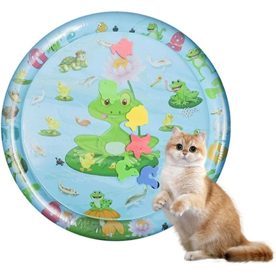 Φ100cm Sensorische Wassermatte Katze,Wassermatte Für Katzen Im Sommer,Wassersensorische Spielmatte,Verdickte 55 Seide Spielwasser-Sensormatte Für Kleine Hunde Und Katzen Φ100cm Sensorische Wassermatte Katze,Wassermatte Für Katzen Im Sommer,Wassersensorische Spielmatte,Verdickte 55 Seide Spielwasser-Sensormatte Für Kleine Hunde Und Katzen