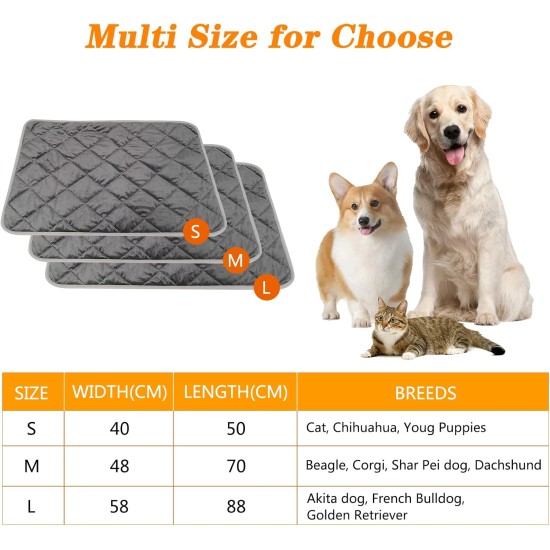 Ceboic Self-Heating Blanket for Cats Dogs, Pets Heat Mat Thermal Blanket Cat Bed, Washable Self-Warming Extra Soft Non-Slip Dog Mat Heat Blanket (L) Ceboic Self-Heating Blanket for Cats Dogs, Pets Heat Mat Thermal Blanket Cat Bed, Washable Self-Warming Extra Soft Non-Slip Dog Mat Heat Blanket (L)
