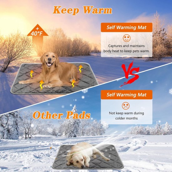 Ceboic Self-Heating Blanket for Cats Dogs, Pets Heat Mat Thermal Blanket Cat Bed, Washable Self-Warming Extra Soft Non-Slip Dog Mat Heat Blanket (L) Ceboic Self-Heating Blanket for Cats Dogs, Pets Heat Mat Thermal Blanket Cat Bed, Washable Self-Warming Extra Soft Non-Slip Dog Mat Heat Blanket (L)
