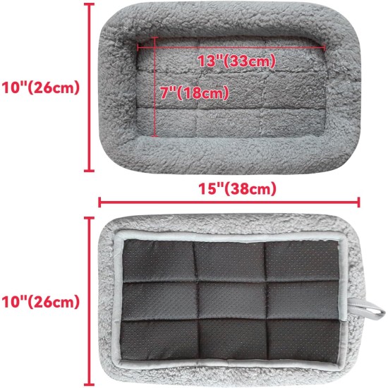 Enjoying Pet Bed 41 x 56 cm Cat Bed for Sleeping Puppies, Non-Slip Base, Square Cushion Enjoying Pet Bed 41 x 56 cm Cat Bed for Sleeping Puppies, Non-Slip Base, Square Cushion